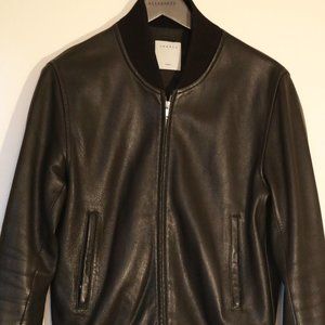 Sandro Leather Bomber Jacket